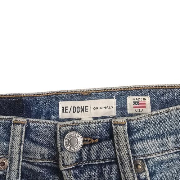 Re/Done Comfort Stretch High Rise Ankle Crop Wash Mid 90's - Picture 6 of 6